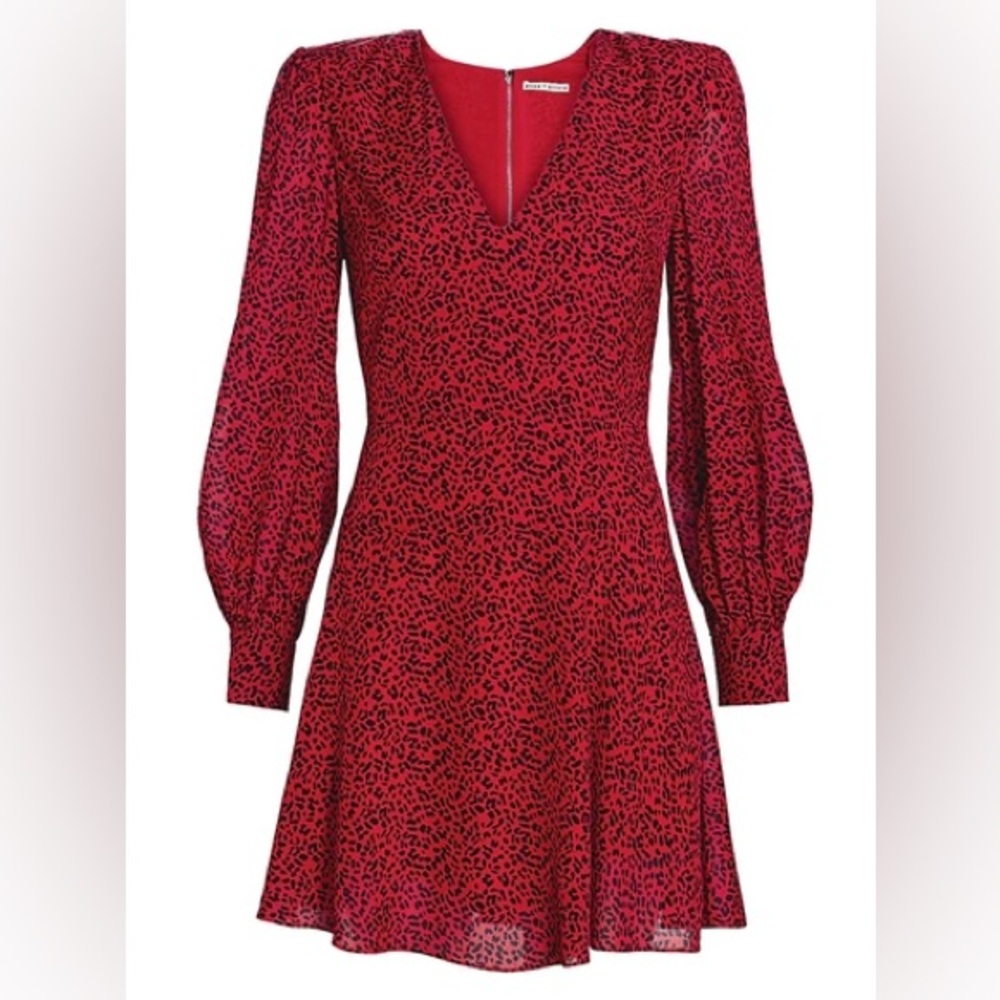 Alice + Olivia | Red Leopard Dress NWT Size 4